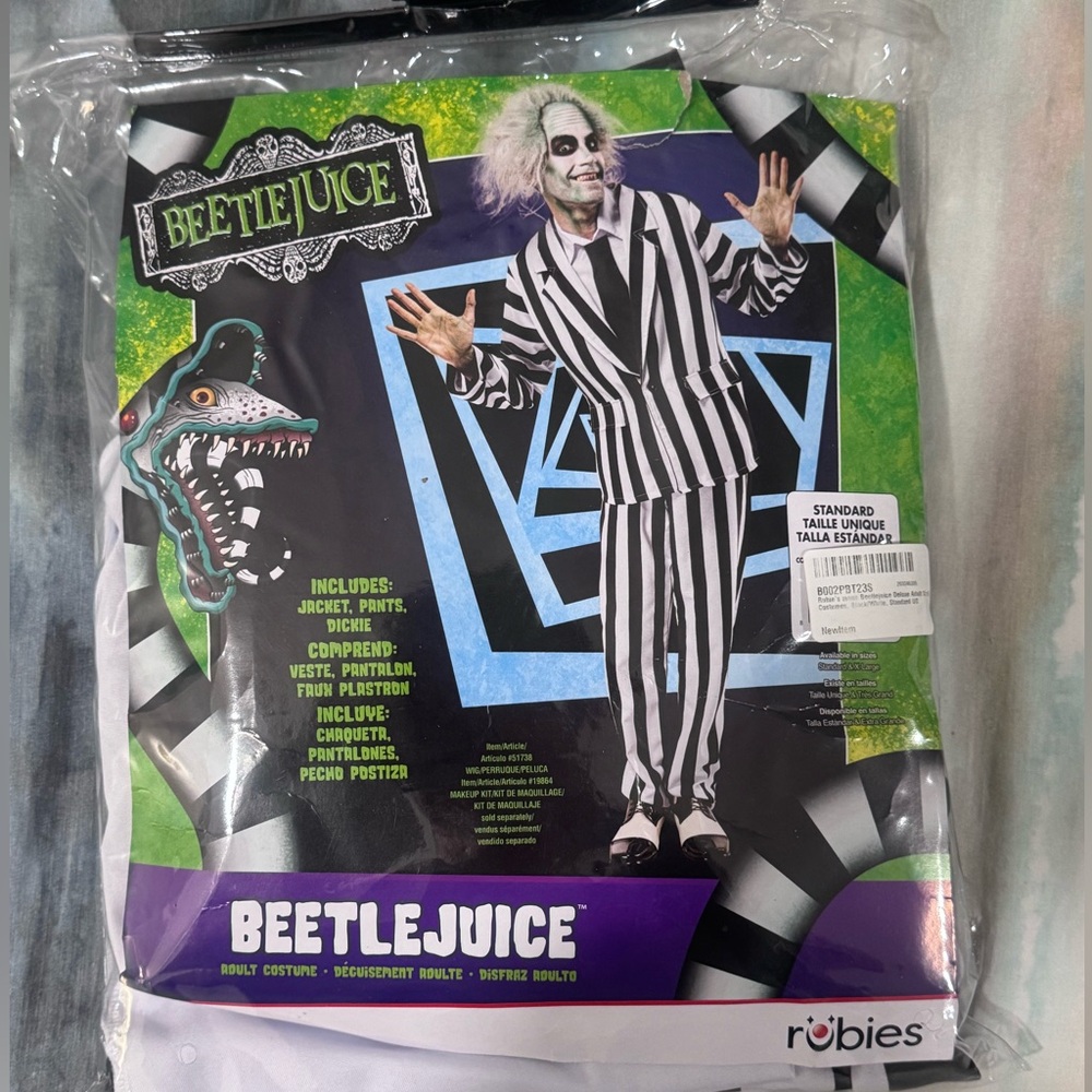BeetleJuice Costume Adult Standard Size